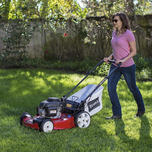 00c877168ec44f59a47c69e03b67dfff Self-propelled gas mower, 22-inch 170cc OHV engine high-wheel RWD 3-in-1 with height adjustment, oil included
