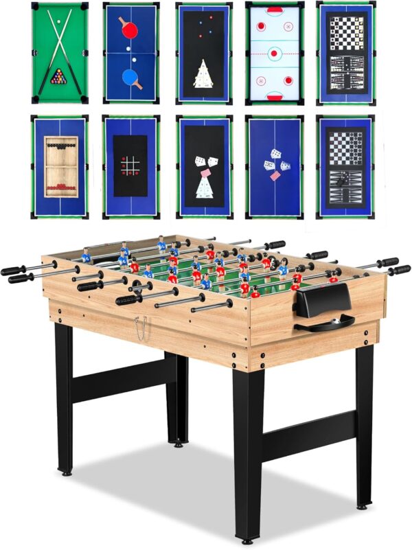 00db98fbaffb4915bd2f7ad0c9f088b1 12-in-1 Game Table - 48" Combo Game Table, Ping Pong Table, Foosball Table, Air Hockey Table, Pool Table - Sports Arcade Games with Accessories - Ideal for Game Rooms and Family Game Nights!