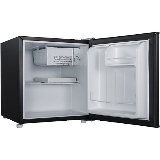 012085e39fed4ef4931ba82255d12c0e 1.7-Cu. Ft. Single-Door Mini Refrigerator with Half-Width Chiller Compartment Black