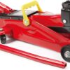 3 Ton Low Profile, Aluminum and Steel Racing Floor Jack with Dual Pistons Quick Lift Pump for Sport Utility Vehicle, Lifting Range 3-15/16" min to 18-5/16" max, Red