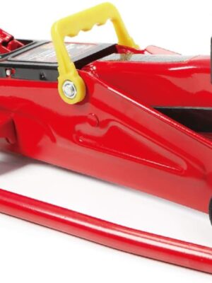 3 Ton Low Profile, Aluminum and Steel Racing Floor Jack with Dual Pistons Quick Lift Pump for Sport Utility Vehicle, Lifting Range 3-15/16" min to 18-5/16" max, Red