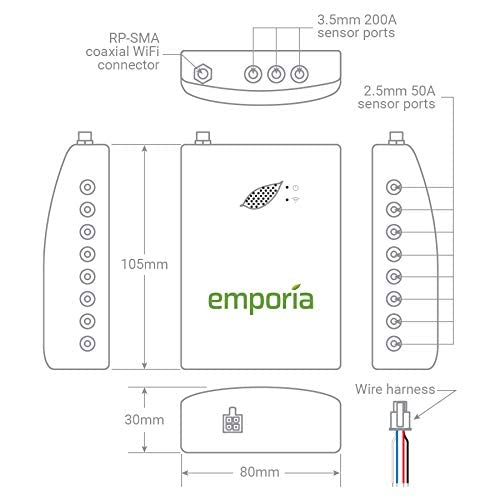 Smart Home Energy Monitor with 16 50A Circuit Level Sensors | Vue - Real Time