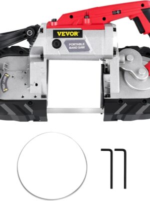 Portable Band Saw, 110V Removable Alloy Steel Base Corded Band Saw, 5 Inch Cutting Capacity Hand held Band Saw,Variable Speed Portable Bandsaw, 10Amp Motor Deep Cut Band saw for Metal Wood