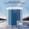 3.5 Cubic Feet Chest Freezer with 2 Removable Baskets Free Standing Top Open Door Compact Freezer with Adjustable Temperature for Home/Kitchen/Office/Bar (3.5 Cubic Feet, White)