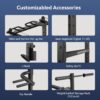 Sportsroyals Power Cage,1600lbs Multi-Function Power Rack with Adjustable Cable Crossover System and More Training Attachment, Weight Cage for Home Gym