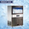 YUTGMasst Commercial Ice – 110LBS/24H Stainless Steel Free-Standing Ice Machine Maker Air Cooling Ice