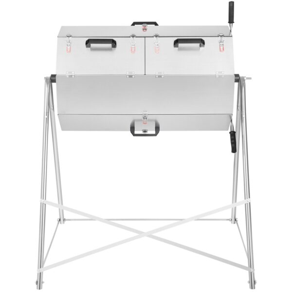 07299bace86c45ff96db8ec590115167 Premium 33 Gallon Steel Outdoor Compost Tumbler Bin With Dual-Chamber