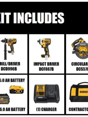20-Volt to 60-Volt MAX Lithium-Ion Cordless Combo Kit (3-Tool)