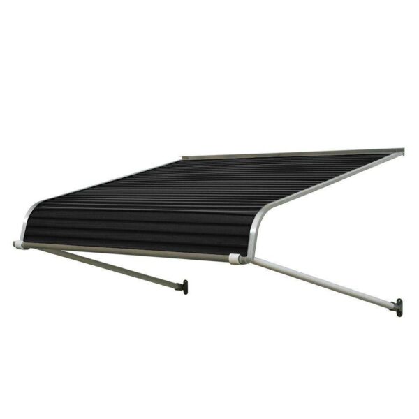07903e62394d47439263dd9993b4e0b6 4 ft. 1100 Series Door Canopy Aluminum Awning (12 in. H x 42 in. D) in Black