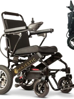 2020 New Folding Ultra Lightweight Electric Power Wheelchair, Silla de Ruedas Electrica, FDA Approved and Air Travel Allowed, Heavy Duty, Mobility Motorized, Portable Power (17.5′′ Seat Width)