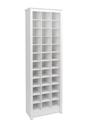 36 Pair Shoe Storage Rack, White