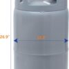 Steel Forklift Propane Tank Cylinder with Built-in Gauge, Gray-Flame King