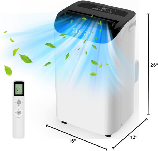 0b507b3e38af4208a0e59864bf86fc4b 14000 BTU Portable Air Conditioners with Remote Control, 3-in-1 Free Standing Cooling AC Unit with Fan & Dehumidifier, Cools Room up to 700 sq.ft, Smart/Sleep Mode,3 Speed,Auto Swing,24H Timer