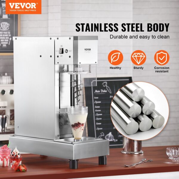 0c57b36fc2ab4fa080e0f4332baa0ceb Vevor Ice Cream Blender 750W High Speed Mixer 1740 RPM 304 Stainless Steel New