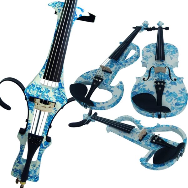 0cfbf0e7a05a4e689131a250c691fe3e 100% Handmade Premium Electric Violin Full Size 4 4 Professional Silent Violin For Student Solid Wood(DSZA)