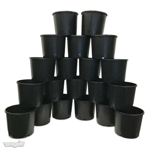 0deb8536a2e448d1850bb185852955c2 3 Gallon Nursery Pot Planter Duty Hydroponic Black Plastic 20 Pack