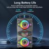 Speakers, 60W Portable Wireless Loud Outdoor Home Party Bluetooth Speaker with Subwoofer, FM Radio, LED Colorful Lights, Microphone, Remote and Big Powerful Stereo Deep Bass Sound Boombox