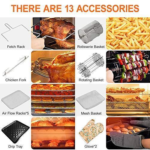 0f0ef57eee5241638364327409e7bacd 10-in-1 Air Fryer Oven, 20 Quart Airfryer Toaster Oven Combo, 1800W Large Air Fryers, Convection Toaster Oven with Rotisserie Dehydrator, ETL Certified
