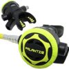 Palantic AS103 Yoke Regulator & Octopus Combo for Scuba Diving | High-Performance Over-Balanced Regulator, Silicone Mouthpiece, 27" Hose, Large Purge Button, 36" Yellow Octopus Hose