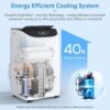 Portable Air Conditioner Cools Up to 700 Sq.Ft, 3-IN-1 Energy Efficient Portable AC Unit with Remote Control & Installation Kits for Large Room, Campervan, Office, Temporary Space