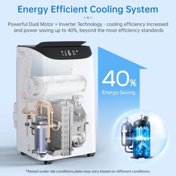 0f58f249dc024bd5955839e03350141e Portable Air Conditioner Cools Up to 700 Sq.Ft, 3-IN-1 Energy Efficient Portable AC Unit with Remote Control & Installation Kits for Large Room, Campervan, Office, Temporary Space