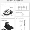 YUKA Mini 500H Robot Lawn Mower Reception 0.12 Acre, Max. 0.17 Acre, Ultrasense AI Vision+ RTK Positioning, Auto Mapping, App Control,45% Slope, Cutting Height 2''~3.5'', 3 Mowing Zones