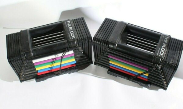 14bb09ada8124406b00d6d622a6f73da 2 Powerblock The Block 45 Lbs Adjustable Dumbbells Weights Portable Exercise