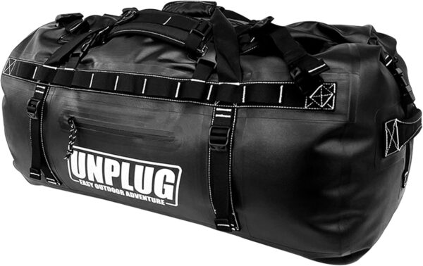 UNPLUG Ultimate Adventure Bag -1680D Heavy Duty Waterproof Travel Duffel Bags for Camping, Motorcycle Dry Bag, Waterproof Bags for Boating, Waterproof Duffle Backpack,Tactical Duffle Bag