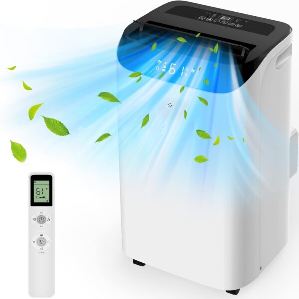 14d0deb0980141fa95562ebc4c9e2ff5 14000 BTU Portable Air Conditioners with Remote Control, 3-in-1 Free Standing Cooling AC Unit with Fan & Dehumidifier, Cools Room up to 700 sq.ft, Smart/Sleep Mode,3 Speed,Auto Swing,24H Timer