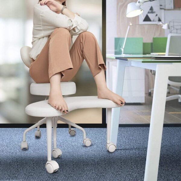 150a6f55064b460bae270df465bdfa18-1 Pipersong Meditation Chair, Home Office Desk Chair, Cross Legged Chair with Lumbar Support and Adjustable Stool