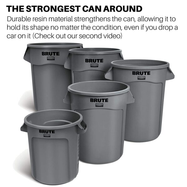 Yellow Heavy-Duty Trash/Garbage Can, (Pack of 6)