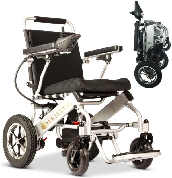 1678045a7f1448249d572673c99eac02 2020 Model Wide Seats Fold & Travel Lightweight Wheelchair Motor Motorized Wheelchairs Electric Silla De Ruedas Power Wheelchair Power Scooter Aviation Travel Safe Heavy Duty Mobility Aids Chair