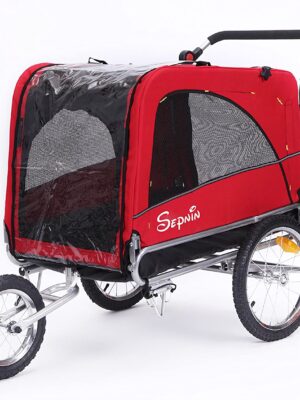 3 in 1 Luxury Large Sized Bike Trailer Bicycle Pet Trailer/Jogger/Dog Cage with Suspension 10308