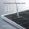 Solar Panel 100 Watt 12 Volt, High-Efficiency Monocrystalline PV Module Power Charger for RV Marine Rooftop Farm Battery and Other Off-Grid Applications, RNG-100D-SS, Single 100W