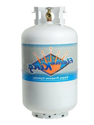30 . Empty Propane Cylinder with Overfill Protection Device Valve