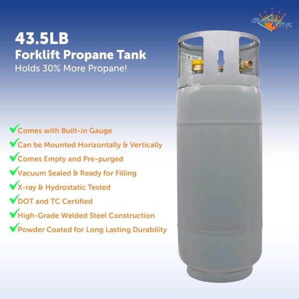 1bb28f8988594d9da328533cbb3b529b Steel Forklift Propane Tank Cylinder with Built-in Gauge, Gray-Flame King