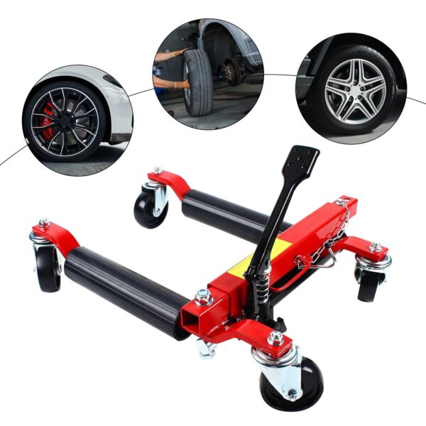 1ca305e9bef34613a156fd7ead198b32 1500lb HYDRAULIC Positioning Car Wheel Dolly Jack Lift Auto Vehicle Moving Hoist