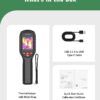 Thermal Camera, Super Resolution 240 x 240, Thermal Imaging Camera with Laser Pointer, 96 x 96 IR Resolution, 25 HZ Infrared Camera,-4°F to 1022°F, 50°FOV, 8h Battery Life Thermal Imager