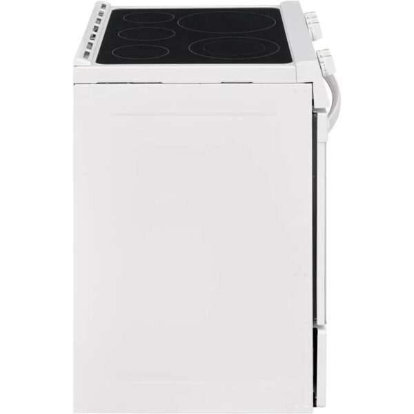 1ec5bae1538542b0b754d040f2c387fe 30 in. 5.0 cu. ft. Single Oven �� White with NVS Black Glass