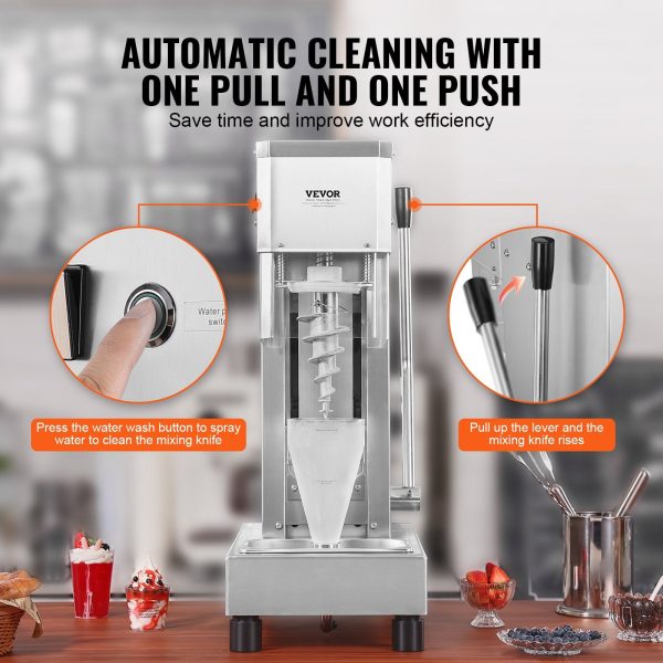 1f63b6a036b74969a76ea9e4e58ac842 Vevor Ice Cream Blender 750W High Speed Mixer 1740 RPM 304 Stainless Steel New