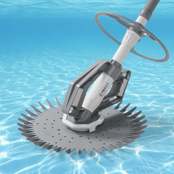 1fbb2dca71b748b3b08b27400647e176 VINGLI Pool Vacuum Cleaner Automatic Sweeper Swimming Pool Creepy Crawler Vacuum with 33FT Hoses (Navy Blue&White)