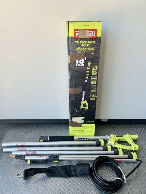 203bbf8d32874d41bf7c2c1155b7fa69 RYOBI RY31EP26 18 ft. Extension Pole for Pressure Washer up 4200psi