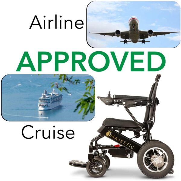 2020 New Folding Ultra Lightweight Electric Power Wheelchair, Silla de Ruedas Electrica, FDA Approved and Air Travel Allowed, Heavy Duty, Mobility Motorized, Portable Power (17.5′′ Seat Width)