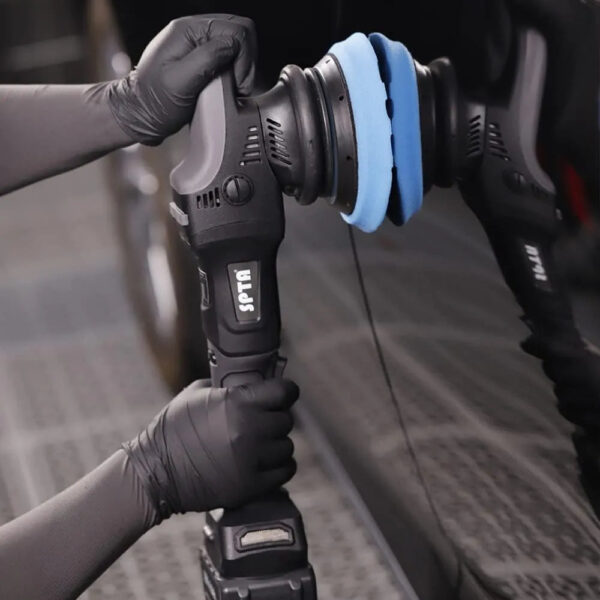 233806c14e904209a75e957ddad1c47f 18V Cordless Car Polisher, 15mm Orbit 2000-4800 OPM Portable Buffer Polisher with 7 Variable Speed 2Pcs 4.0Ah Battery, 6 Sponge Pads,2 Wool Pad, Tool Bag for Car Polishing, Waxing