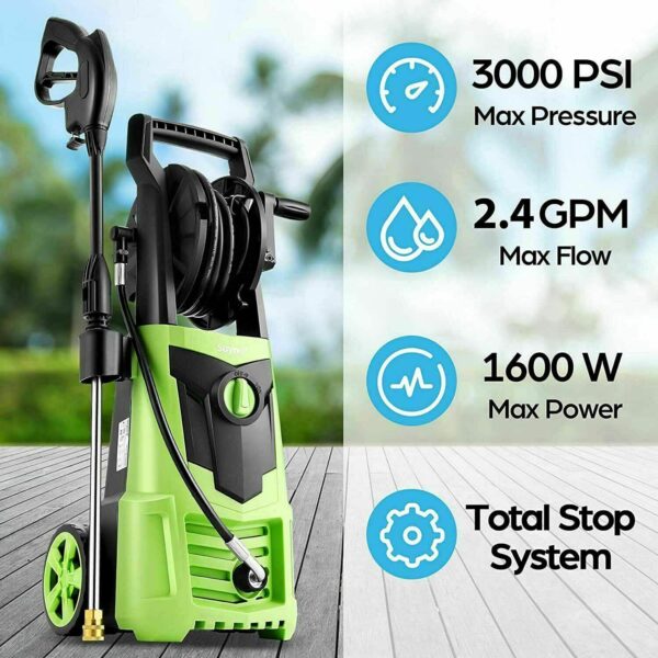 23632cb26d2e494cb1fb405570e9e8d6 Suyncll Electric Pressure Washer 3000PSI, 2.4GPM High Power Washer Cleaner NEW