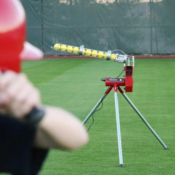 239aee25a71542f6a202dfb5fa81cd27 Sports Softball Pitching Machine with 9 Ball Automatic Feeder