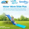 XDP Recreation 6 Foot Water Wave Slide with Built In Adjustable Sprinkler, Freestanding with Ground Pad and Hose Extension for Lawn Fun, Ages 3 to 8