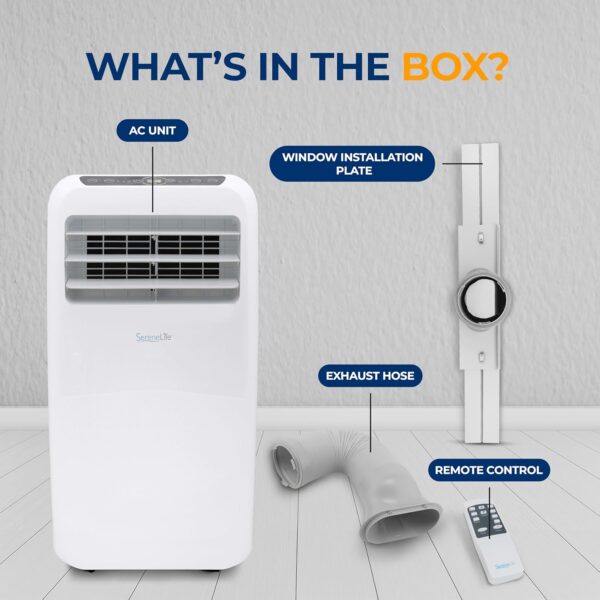24980158c1d445eb9b58e6080516b9bf 3-in-1 Portable Air Conditioner with Built-in Dehumidifier Function,Fan Mode, Remote Control, Complete Window Mount Exhaust Kit