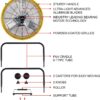 Tornado 24 Inch Grade UL Listed High Velocity Movement Heavy Duty Drum 3 Speed Air Circulator Fan 7800 CFM-Industrial, Commercial, Residential, and Greenhouse Use, Yellow