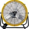 Tornado 24 Inch Grade UL Listed High Velocity Movement Heavy Duty Drum 3 Speed Air Circulator Fan 7800 CFM-Industrial, Commercial, Residential, and Greenhouse Use, Yellow